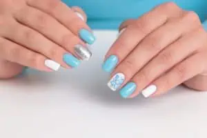 Close up of gel nail polish