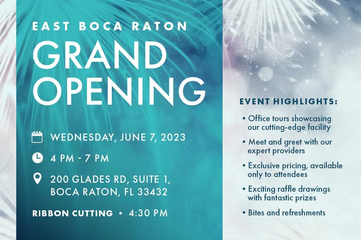 Save the date - East Boca Raton Location Opening Celebration