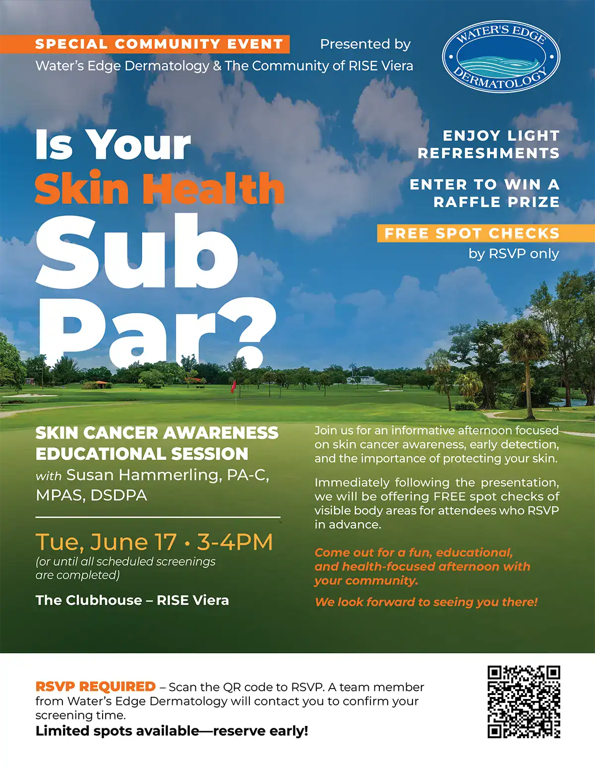 Susan Hammerling's Informational Session and Free Spot Checks