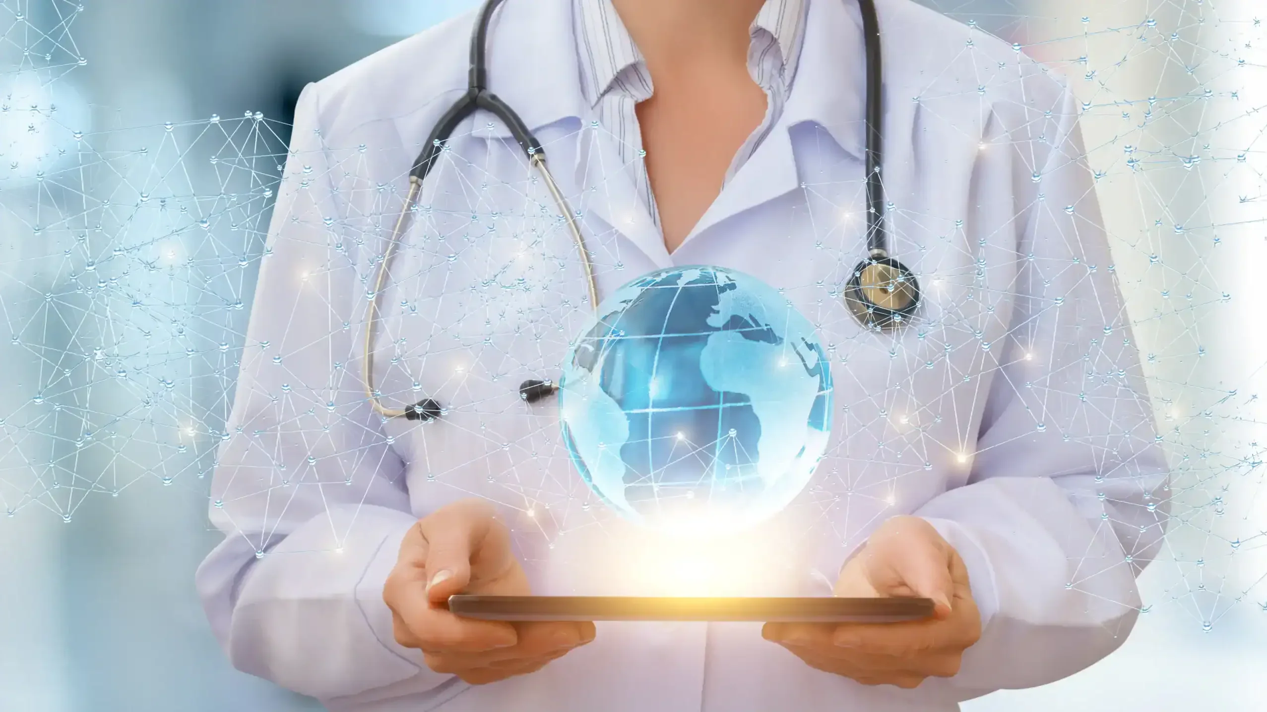 doctor with computer