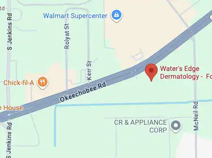 Map showing the location of Fort Pierce