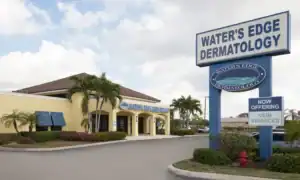Exterior of Palm Springs office of Water's Edge Dermatology in Florida