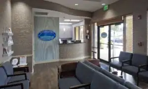 Front office of Palm Springs office of Water's Edge Dermatology in Florida