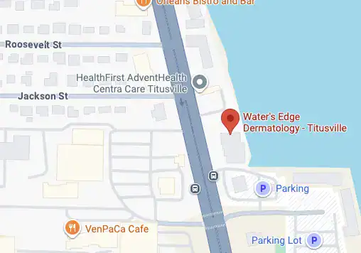 Map showing the location of Titusville