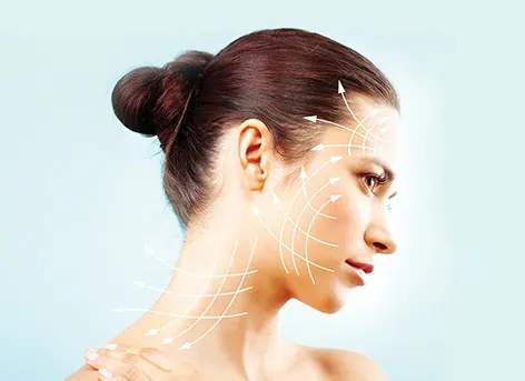 woman's face, illustrating acne myths