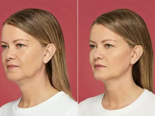 Patient shown before and after Restylane Contour treatment