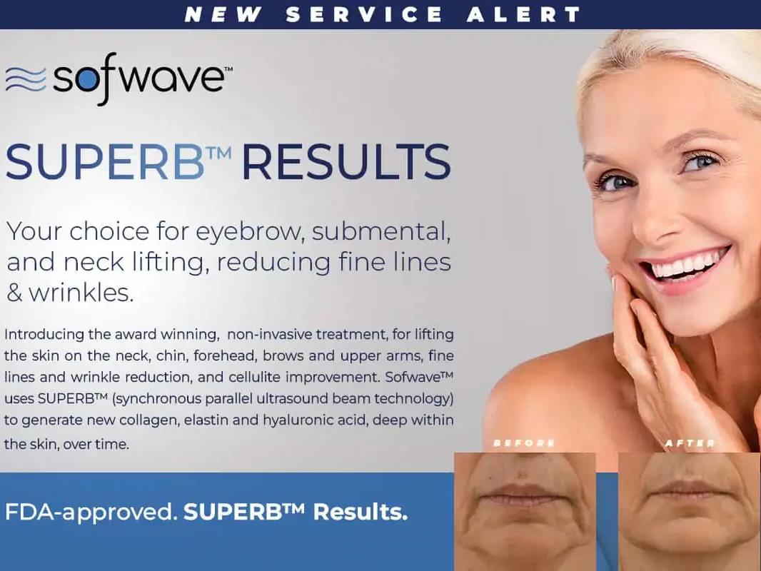 promotion for Sofwave consultation at Water's Edge