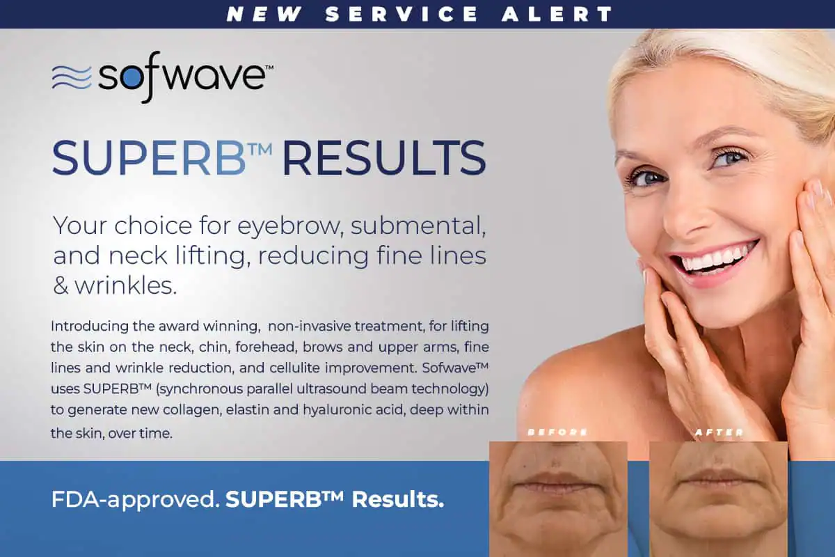 promotion for Sofwave consultation at Water's Edge